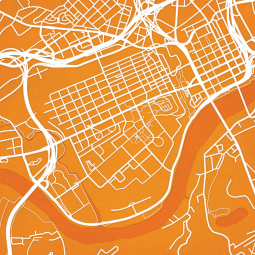 University of Tennessee Campus Map Art by City Prints