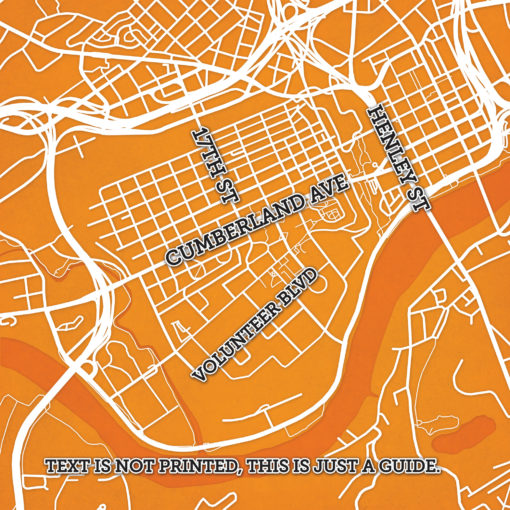 University of Tennessee Campus Map Art by City Prints - Image 2