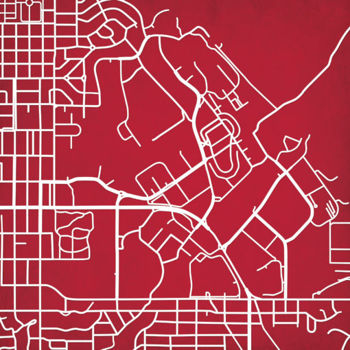 University of Utah Campus Map Art by City Prints