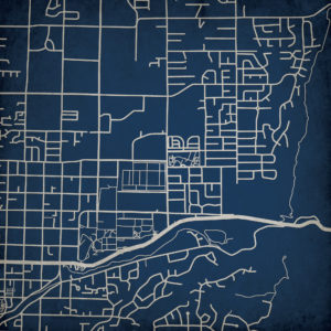 Utah State University Campus Map Art by City Prints