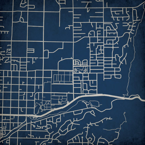 Utah State University Campus Map Art by City Prints