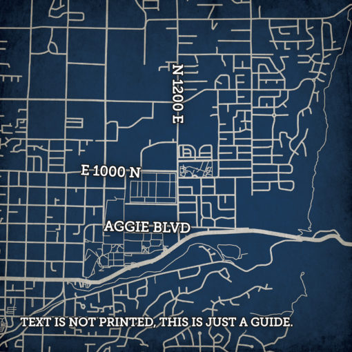 Utah State University Campus Map Art by City Prints - Image 2
