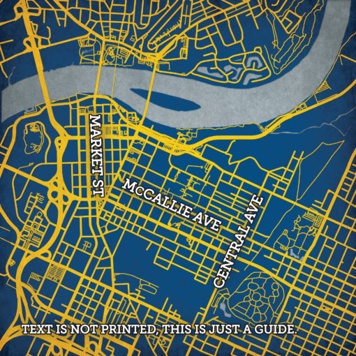 University of Tennessee at Chattanooga Campus Map Art by City Prints - Image 2