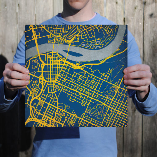 University of Tennessee at Chattanooga Campus Map Art by City Prints - Image 3