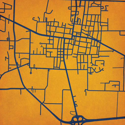 University of Tennessee at Martin Campus Map Art by City Prints