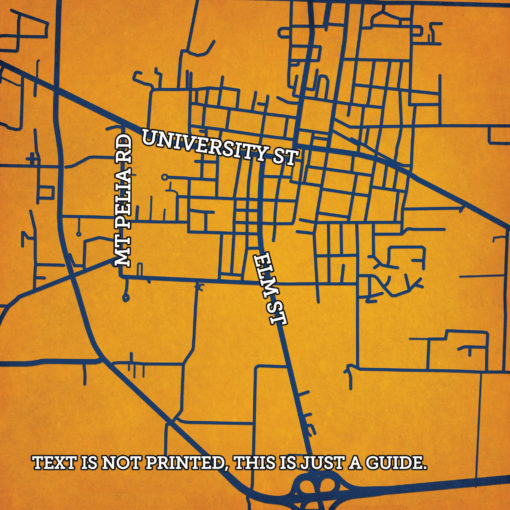 University of Tennessee at Martin Campus Map Art by City Prints - Image 2