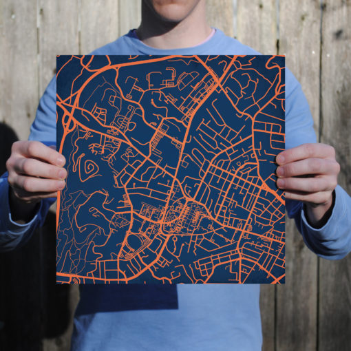 University of Virginia Campus Map Art by City Prints - Image 3