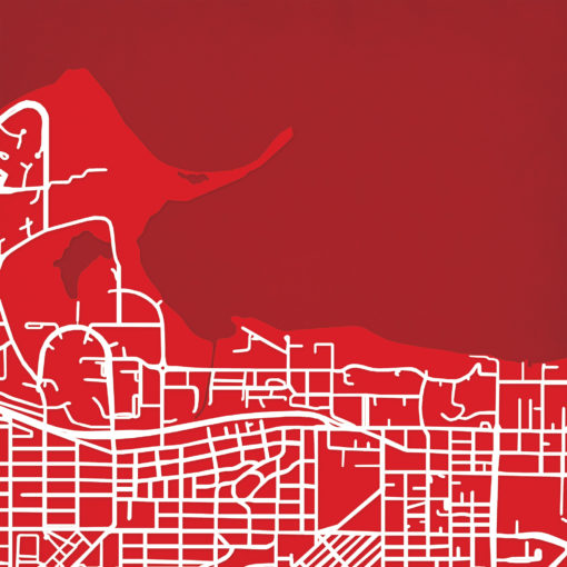University of Wisconsin, Madison Campus Map Art by City Prints