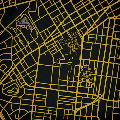 Vanderbilt University Campus Map Art by City Prints