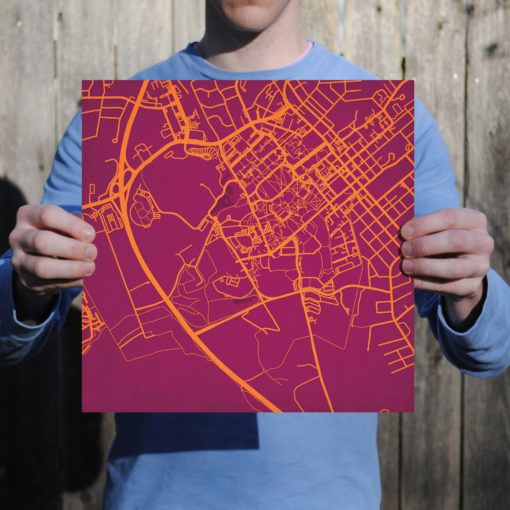 Virginia Polytechnic Institute and State University Campus Map Art by City Prints - Image 3