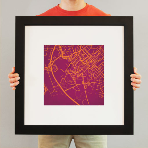 Virginia Polytechnic Institute and State University Campus Map Art by City Prints - Image 4
