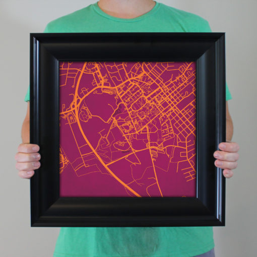 Virginia Polytechnic Institute and State University Campus Map Art by City Prints - Image 5
