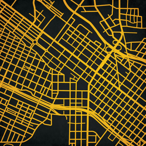 Virginia Commonwealth University Campus Map Art by City Prints