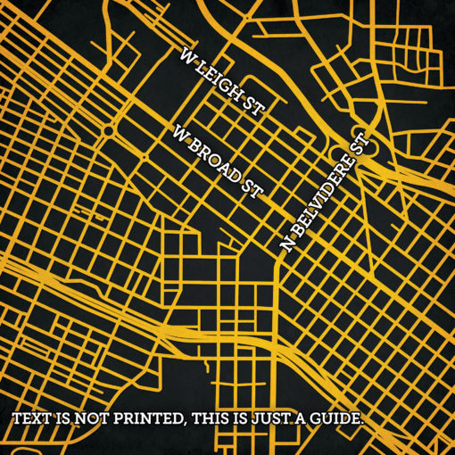 Virginia Commonwealth University Campus Map Art by City Prints - Image 2