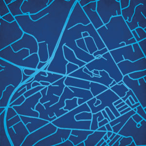 Villanova University Campus Map Art by City Prints