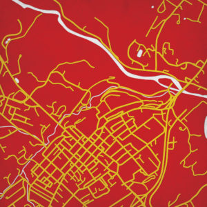 Virginia Military Institute Campus Map Art by City Prints