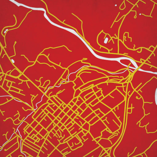 Virginia Military Institute Campus Map Art by City Prints