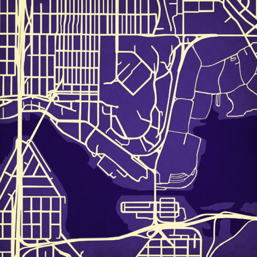 University of Washington Campus Map Art by City Prints