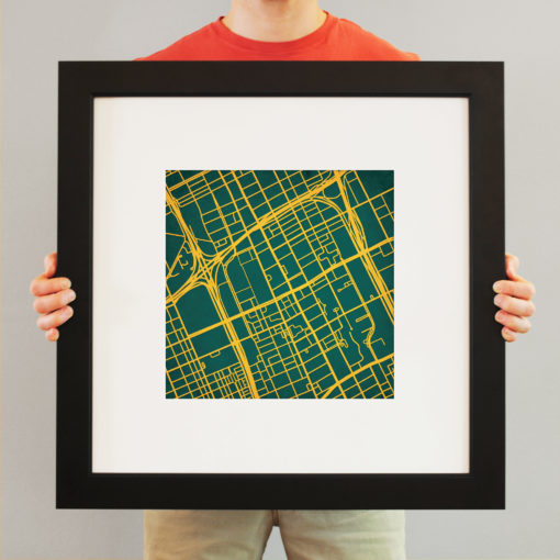 Wayne State University Campus Map Art by City Prints - Image 4