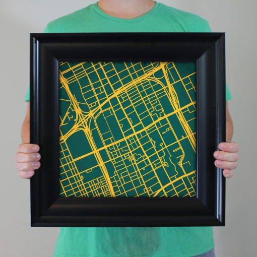 Wayne State University Campus Map Art by City Prints - Image 5