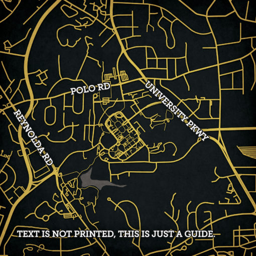 Wake Forest University Campus Map Art by City Prints - Image 2