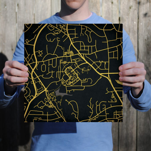 Wake Forest University Campus Map Art by City Prints - Image 3