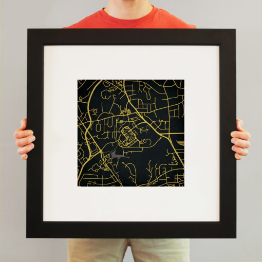 Wake Forest University Campus Map Art by City Prints - Image 5