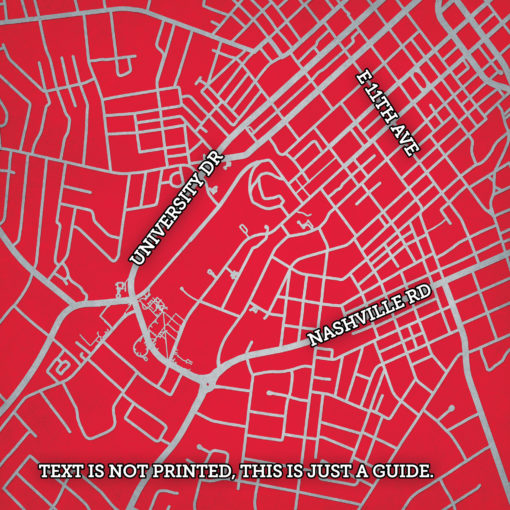 Western Kentucky University Campus Map Art by City Prints - Image 2