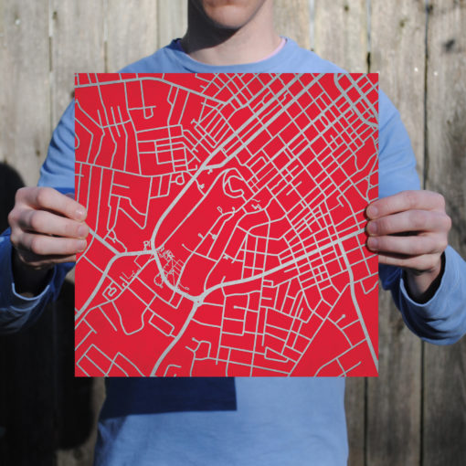Western Kentucky University Campus Map Art by City Prints - Image 3