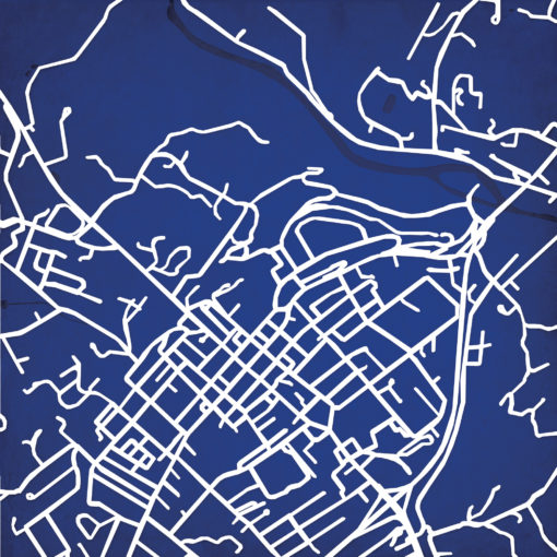 Washington and Lee University Campus Map Art by City Prints