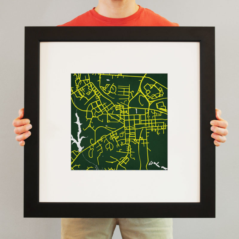 William & Mary (The College of) Campus Map Art by City Prints The Map Shop