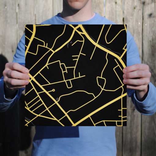 Wofford College Campus Map Art by City Prints - Image 3