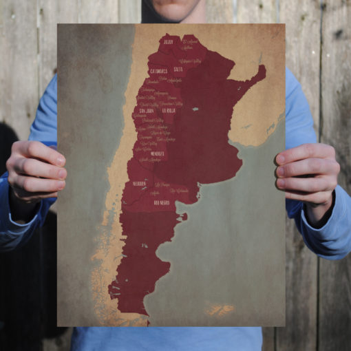 Argentina Wine Region Map Art by City Prints - Image 2