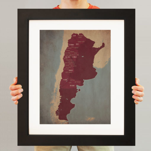 Argentina Wine Region Map Art by City Prints - Image 3