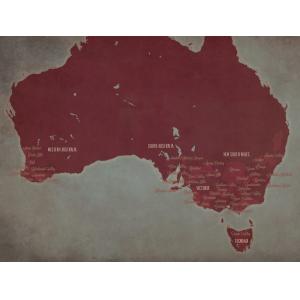 Australia Wine Region Map Art by City Prints