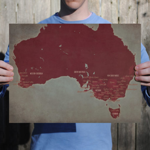 Australia Wine Region Map Art by City Prints - Image 2