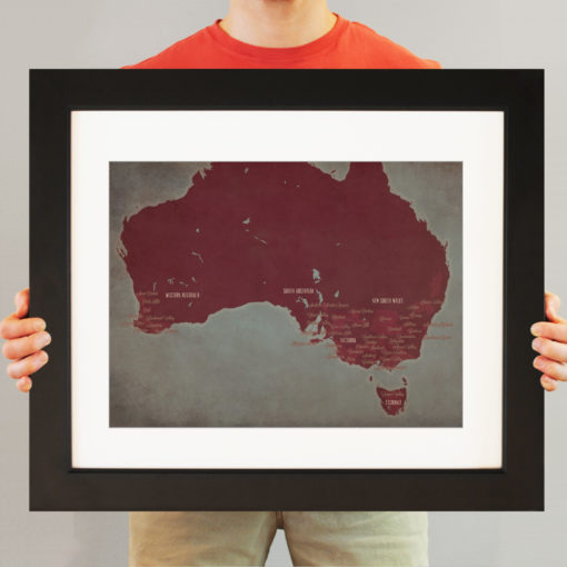 Australia Wine Region Map Art by City Prints - Image 3