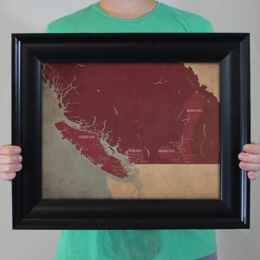 British Columbia Region Map Art by City Prints - Image 4