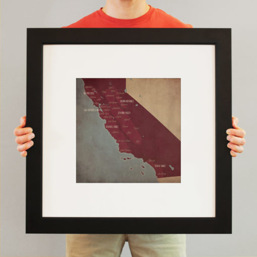 California Wine Region Map Art by City Prints - Image 3