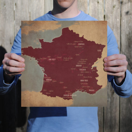France Wine Region Map Art by City Prints - Image 2
