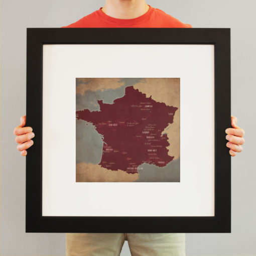 France Wine Region Map Art by City Prints - Image 3