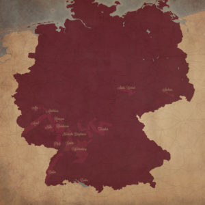 Germany Wine Region Map Art by City Prints