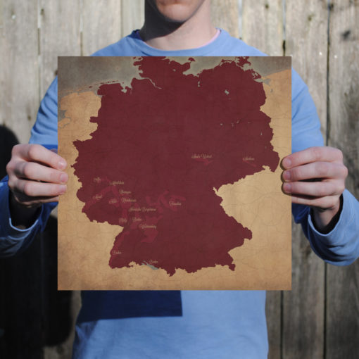 Germany Wine Region Map Art by City Prints - Image 2