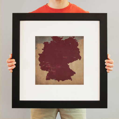 Germany Wine Region Map Art by City Prints - Image 3