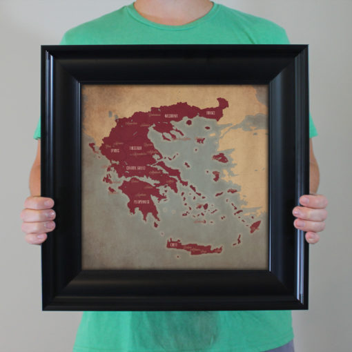 Greece Wine Region Map Art by City Prints - Image 4