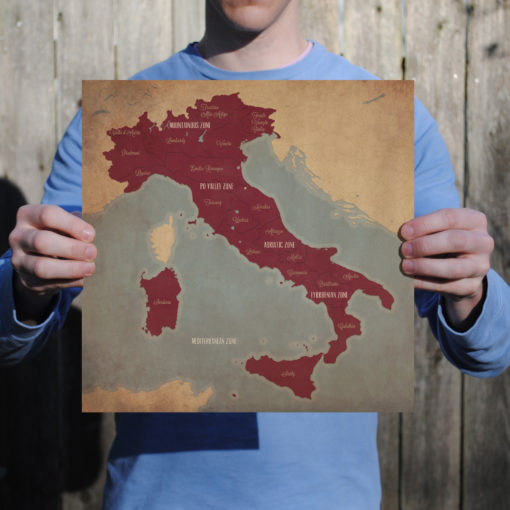 Italy Wine Region Map Art by City Prints - Image 2