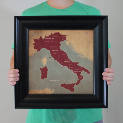Italy Wine Region Map Art by City Prints - Image 4