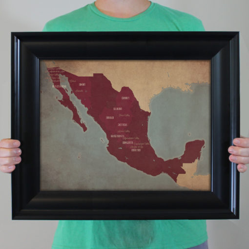 Mexico Wine Region Map Art by City Prints - Image 4