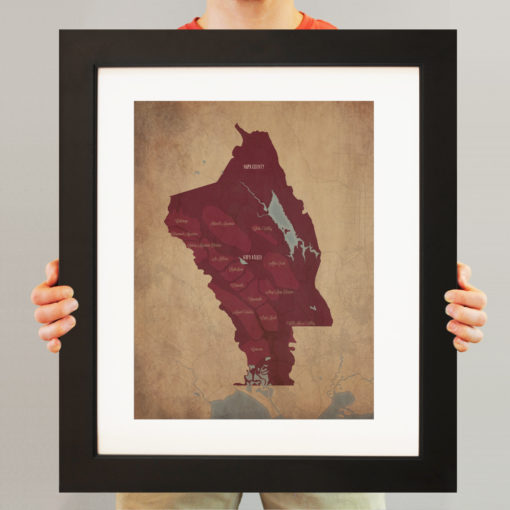 Napa Valley Wine Region Map Art by City Prints - Image 3