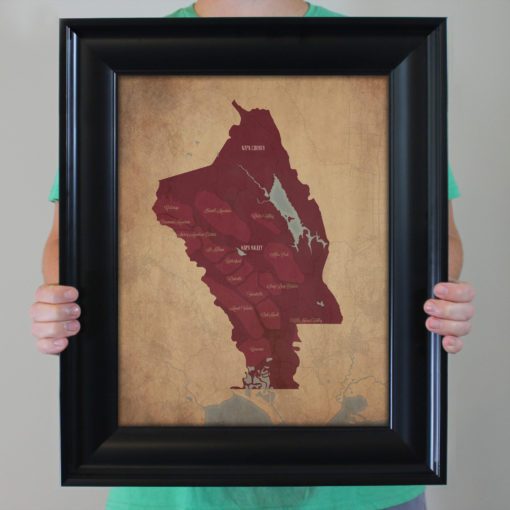 Napa Valley Wine Region Map Art by City Prints - Image 4